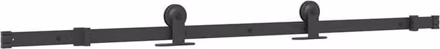 Berkfield Home Sliding Door with Hardware Set in Black, Glass and Aluminium, W: 90 cm, H: 205 cm