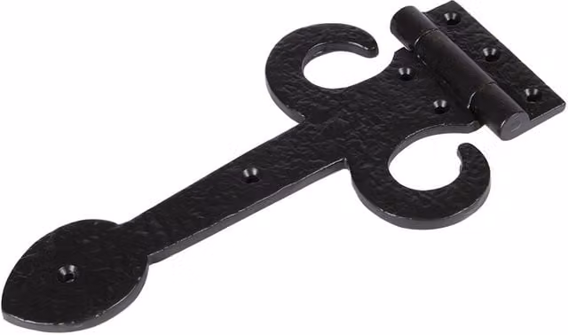 Hammer and Tongs Arrowhead T-Hinge in Matt Black Iron, W: 23.0 cm, D: 12.2 cm, H: 52.0 cm