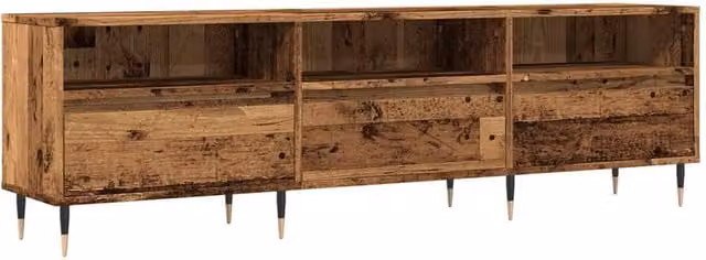 Berkfield Home Rustic Old Wood TV Cabinet in Brown, W/D/H: 150 x 30 x 44.5 cm – 1
