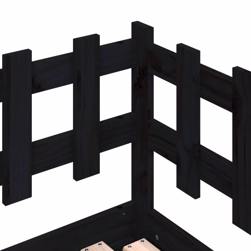Berkfield Home Black Solid Wood Pine Pull-out Day Bed with Drawers W/D/H: 160 x 200 x 68.5 cm – 5