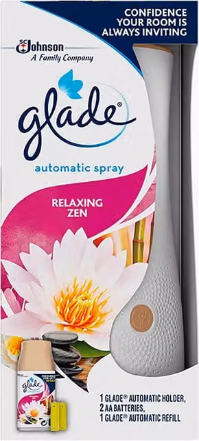 Glade Automatic Spray Holder in White - Relaxing Zen