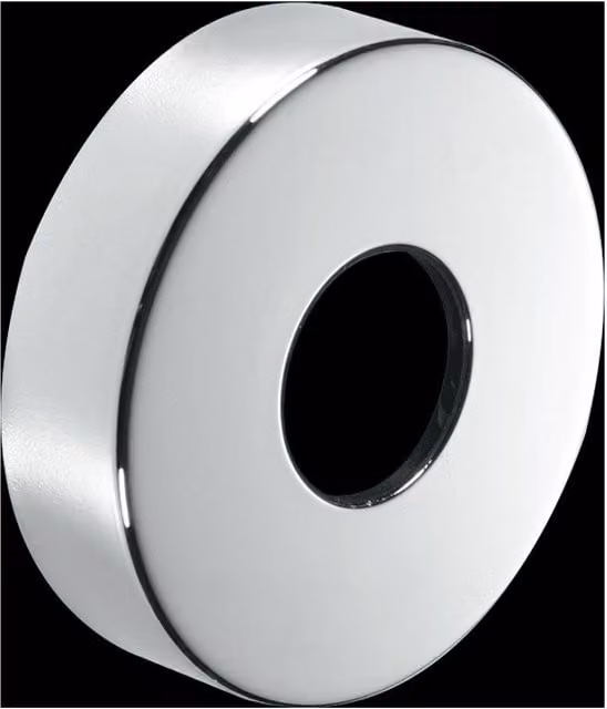 McAlpine 1.25 inch Chrome Plated Brass Wall Flange in Silver