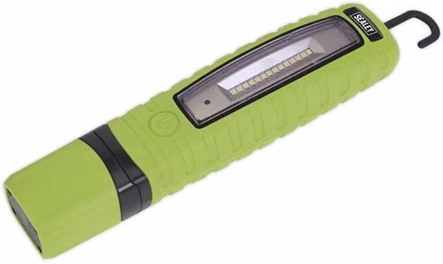 Sealey Loops 360 Swivel Inspection Light with 14 SMD and 3W SMD LED, Rechargeable, Green
