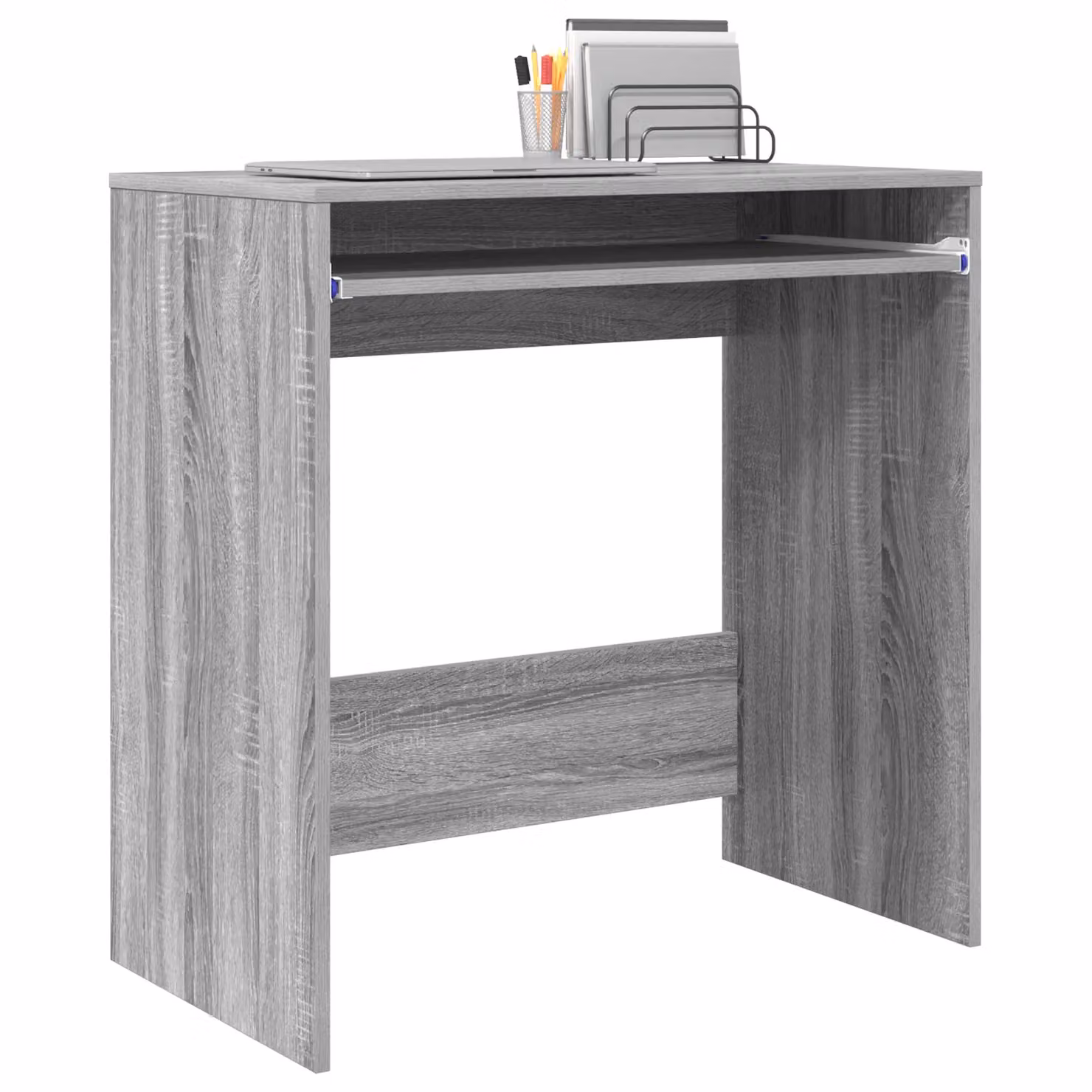 Berkfield Modern Compact Computer Desk in Grey Sonoma MDF Laminate – 3