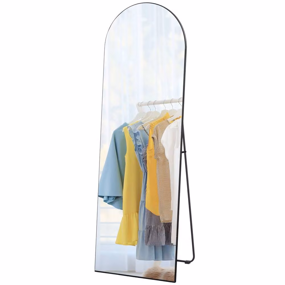 Rolipo Arched Full Length Wall Mirror in Black, Height: 150 cm – 2