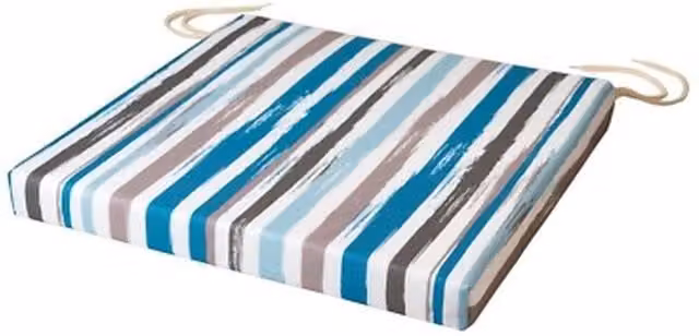 NESTLUNE Waterproof Maritime Multicolour Outdoor Chair Cushion Seat Pad, W: 120 cm x L: 150 cm
