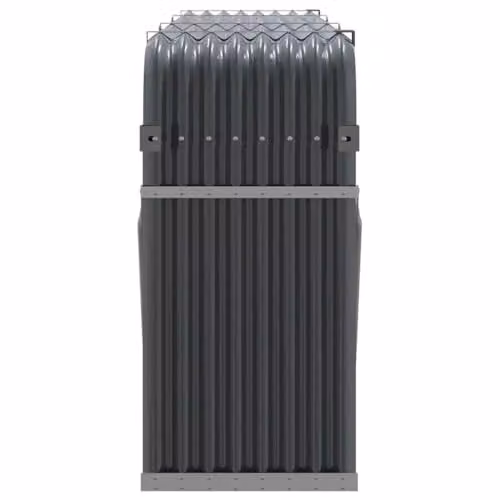 vidaXL Anthracite Galvanised Steel Log Holder W/D/H: 234 x 45 x 100 cm – 4