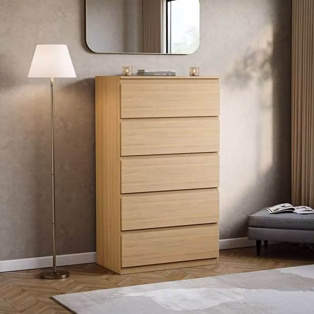 HD Designs Denver 5 Drawer Chest of Drawers in Brown