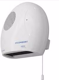 Consort 2kW DF2 Downflow Fan Heater with Pull-Cord Switch in White