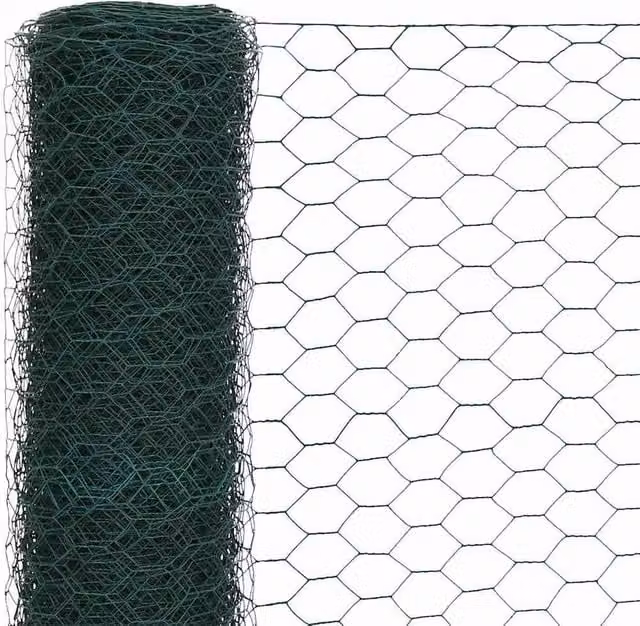 Berkfield Home Green PVC Coated Steel Chicken Wire Fence, 25 x 1.5 m