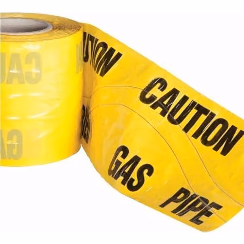 PDL PegDev High-Visibility Underground Detectable Warning Gas Barrier Tape, Yellow, W: 15 cm, L: 90 m – 1