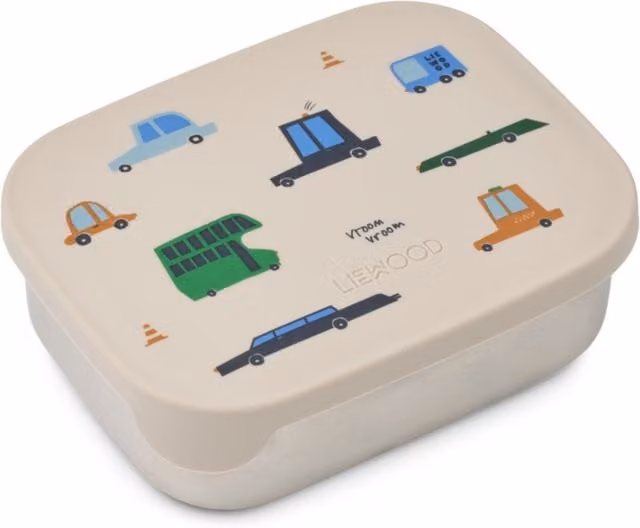 Liewood Arthur Printed Stainless Steel Lunchbox with Dividers in Sand