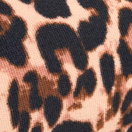 OHS Leopard Print Sun Lounger Towel and Inflatable Bolster Pillow Set in Brown and Multicolour – 6