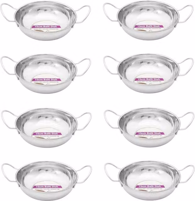 Prima Silver Stainless Steel Serving Bowl, 15 cm