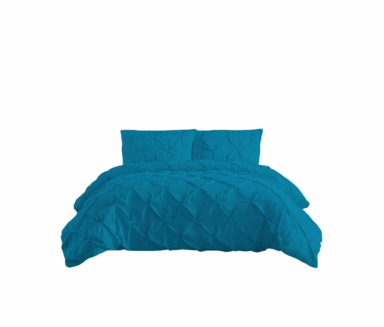 Home Sweet Home UK Pintuck Polycotton Duvet Cover and Pillowcase Set in Petrol Blue, Double Size, 200 x 200 cm – 2