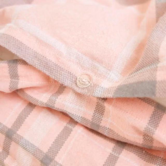 Dreamscene Aspen 100 Checked Brushed Cotton Duvet Cover and Pillowcases, Pink, Single, W: 90 cm x H: 200 cm