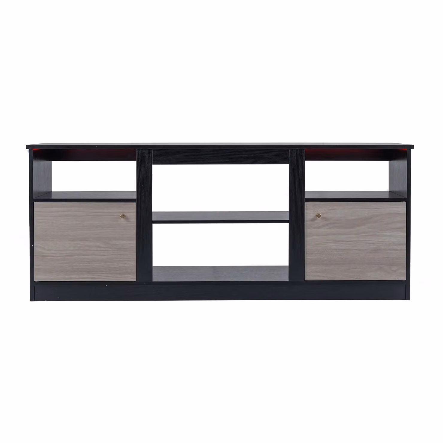 Costway Modern Black Entertainment Centre TV Stand with LED Lights for up to 65 inch TVs – 2