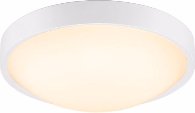 Nordlux Altus LED Ceiling Light in White Plastic with Warm White 2700k Light, Diameter: 24 cm