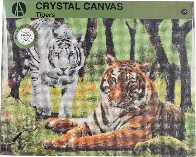 Crystal Creations Multicolour Tigers Canvas Kit