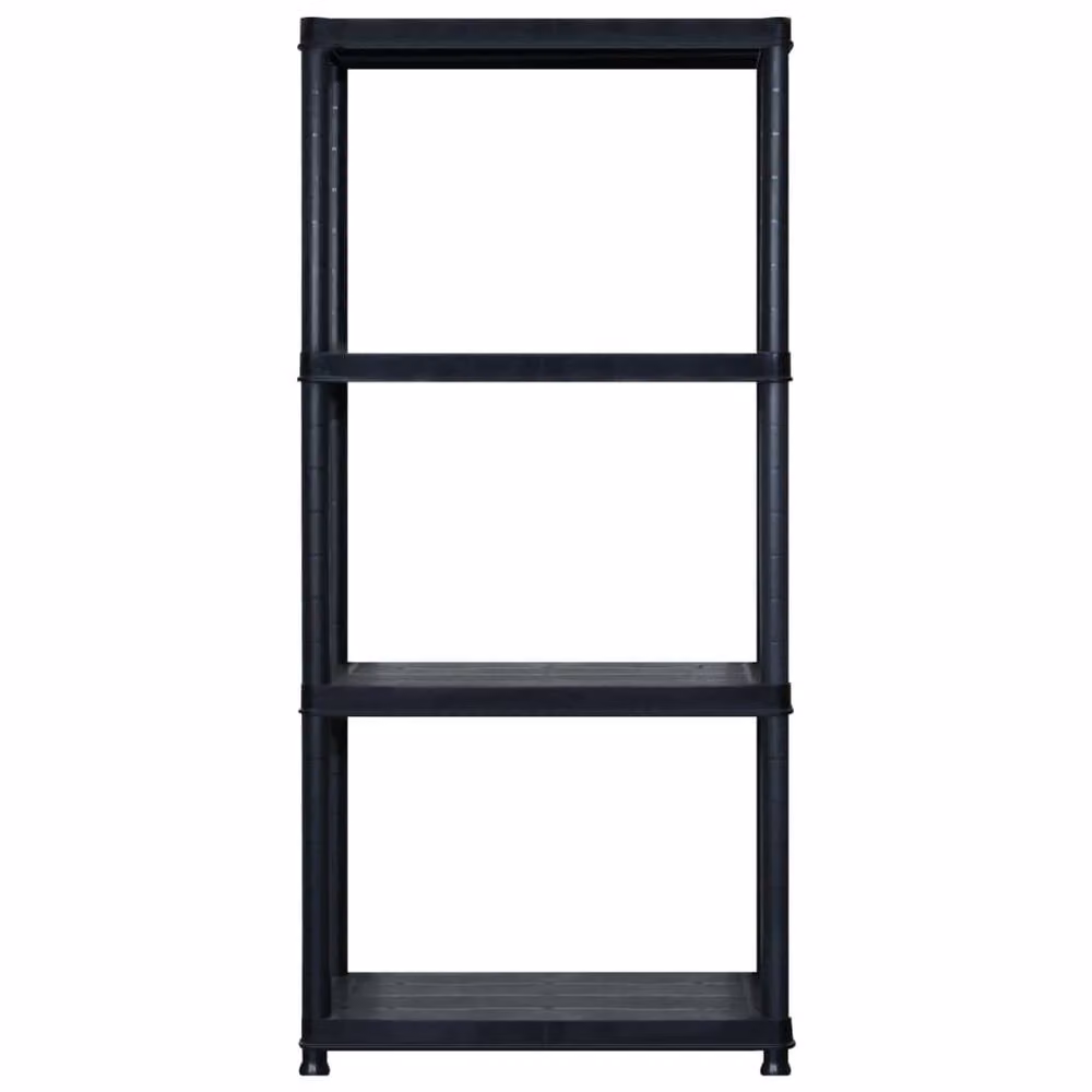Berkfield Home 4-Tier Plastic Storage Shelf, Black, W/D/H: 122 x 30.5 x 130 cm – 2