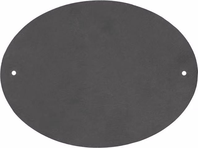 Nicola Spring Linea Oval Blank Slate House Sign in Black, W: 20 cm, H: 15 cm – 5