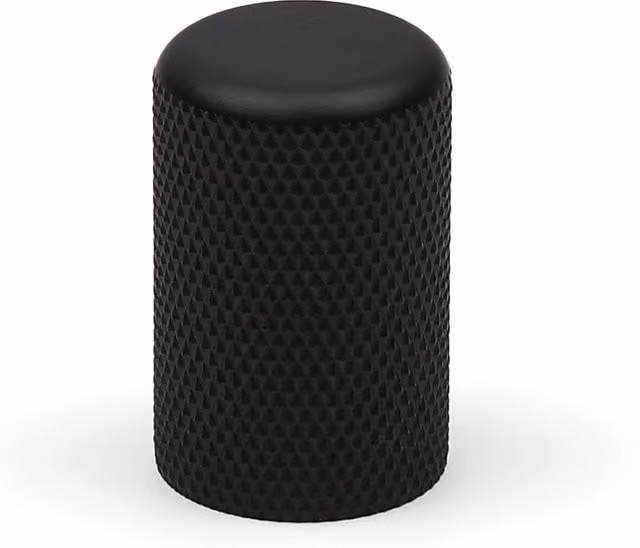 Handle & Home Matt Black Knurled Cylinder Cupboard or Drawer Knob