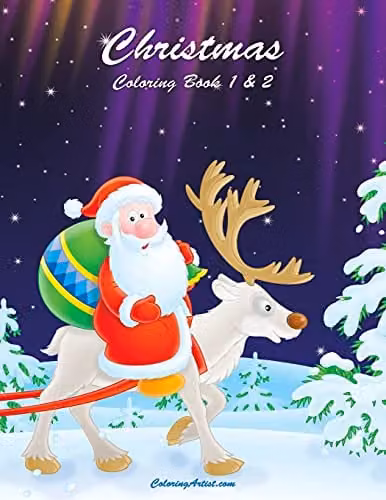 Createspace Christmas Coloring Book 1 & 2 for Children, Multicolour