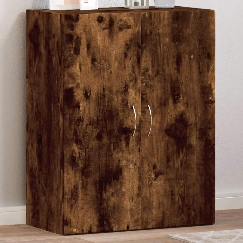 Berkfield Home Durable Smoked Oak File Cabinet in Brown, W/D/H: 60 x 32 x 77.5 cm – 2