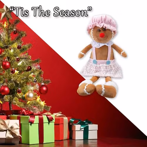 VFM e-Store Christmas Sitting Gingerbread Decoration, Pink, H 52 cm x W 22 cm x D 22 cm – 5