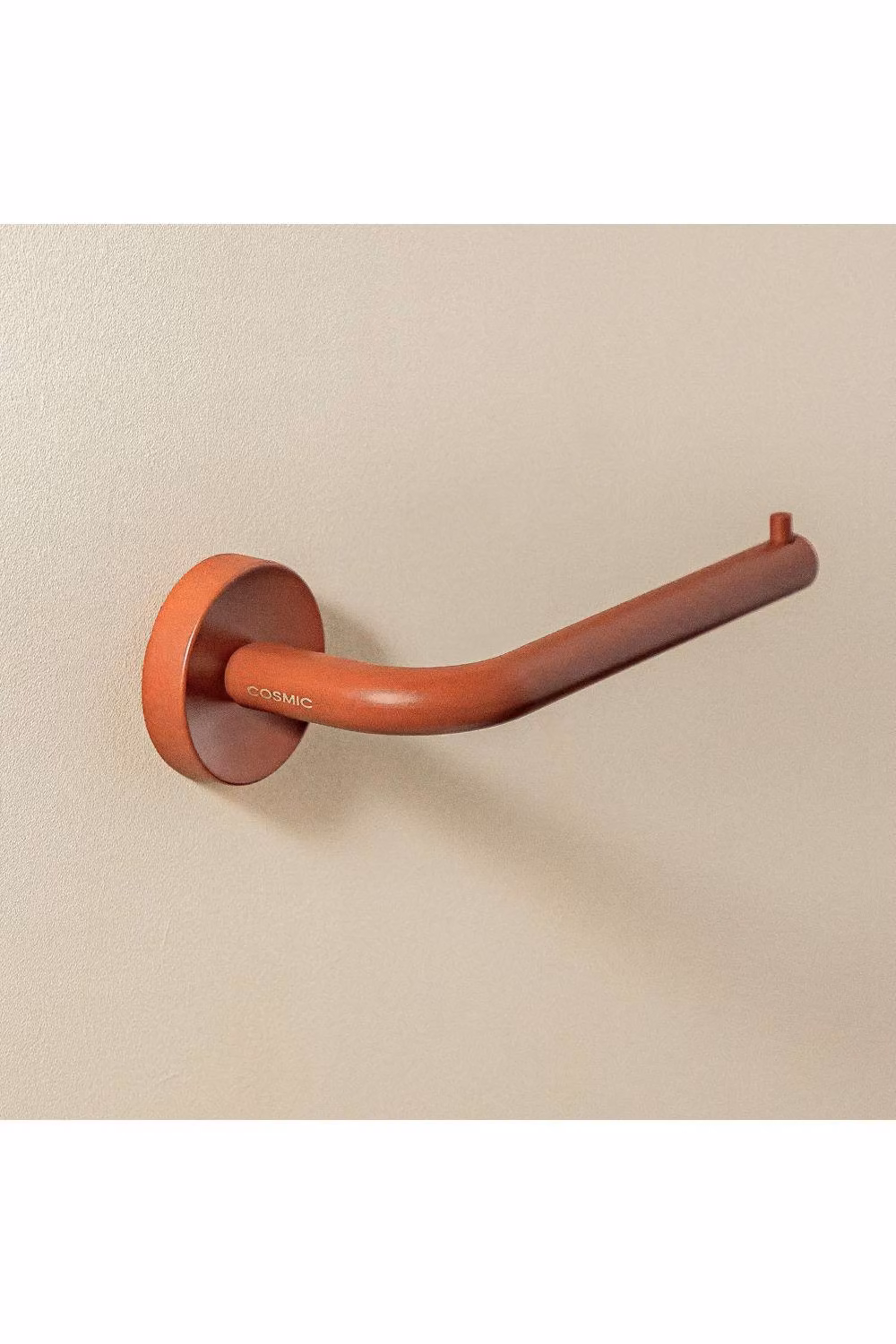 Cosmic Wall-Mounted Metal Toilet Roll Holder in Brown, Geyser Collection – 2