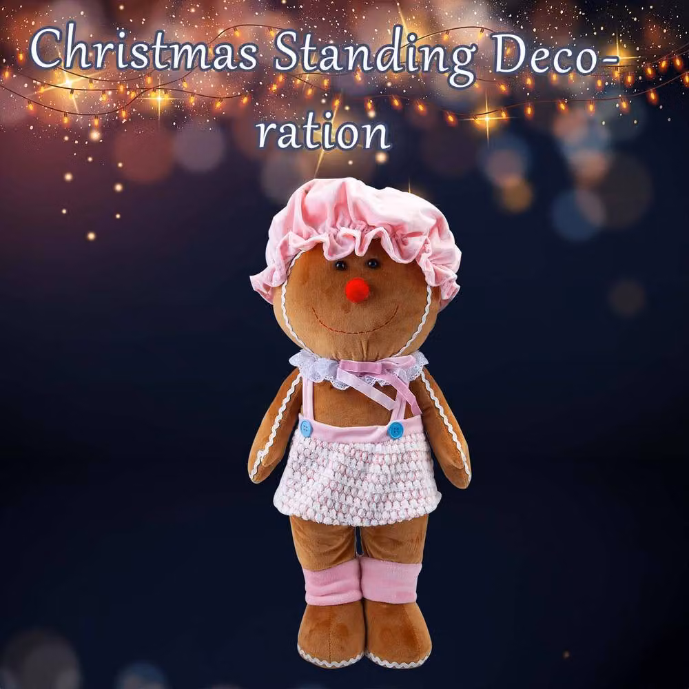 VFM e-Store Christmas Standing Gingerbread Decoration, Pink, H 50 cm x W 24 cm – 3