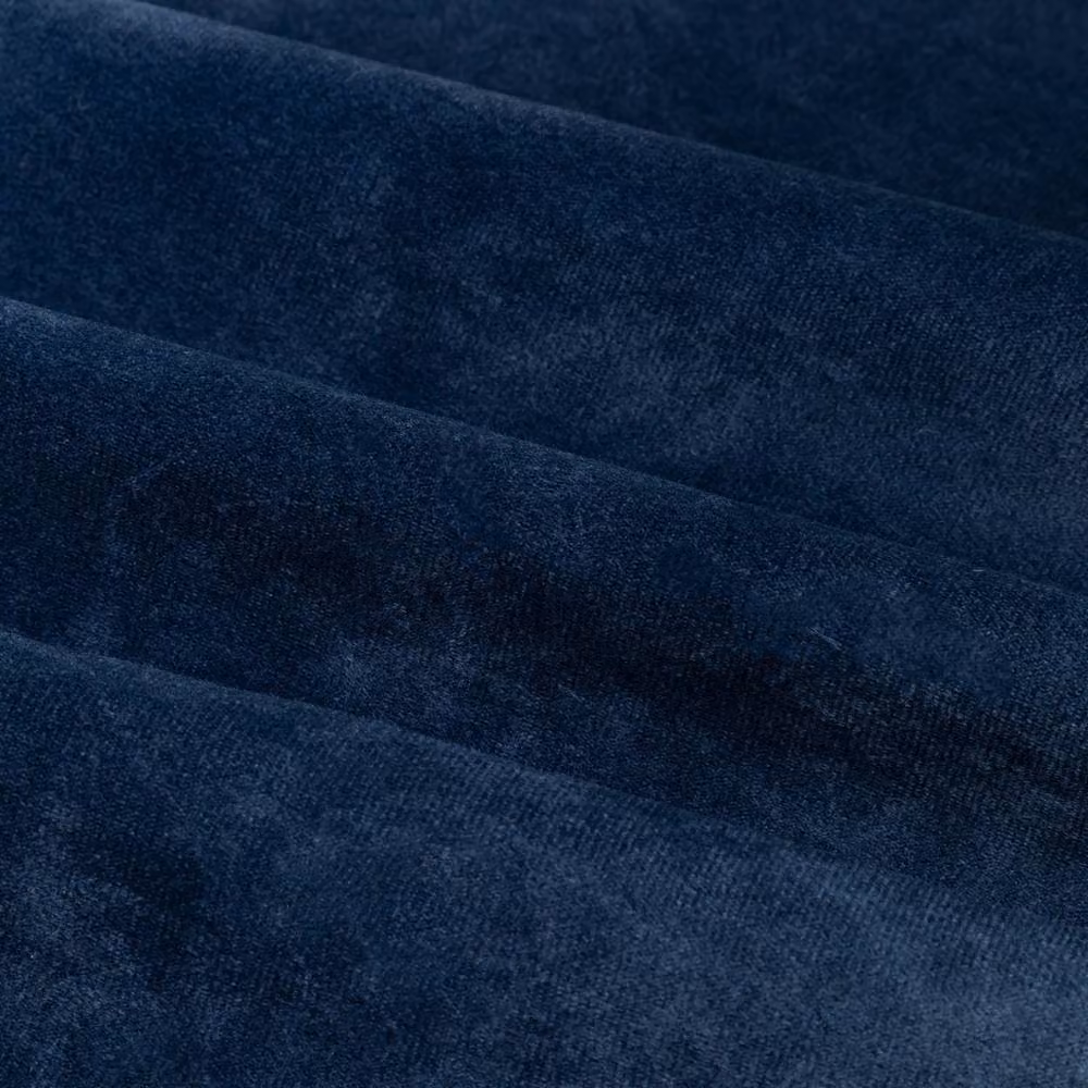 Furn Blue Velvet Room Darkening Pencil Pleat Curtain Pair, Width: 229 cm, Drop: 229 cm – 5