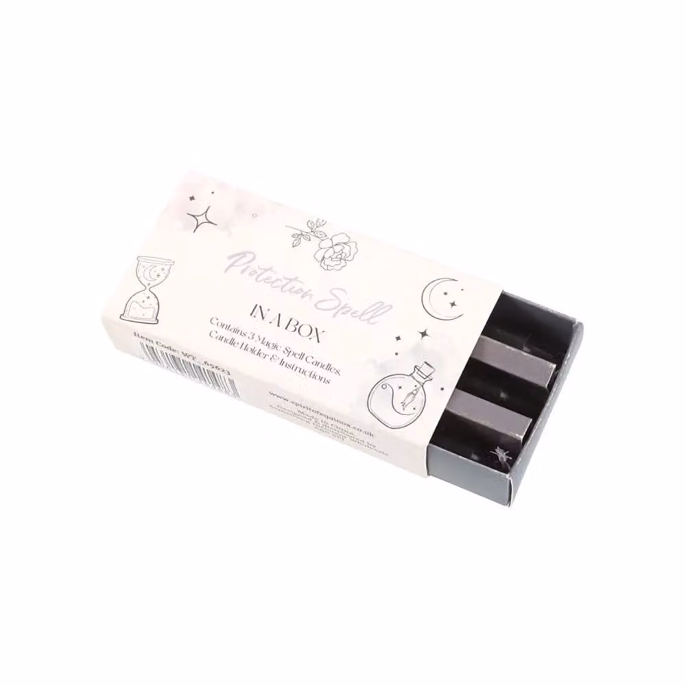 Something Different Magic Protection Spell Taper Candle in Grey – 2