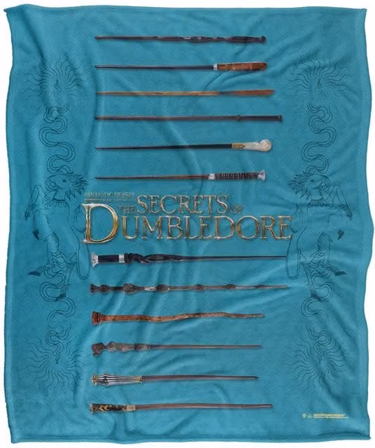 Warner Brothers Fantastic Beasts The Secrets Of Dumbledore Officially Licensed Silky Touch Super Soft White Throw Blanket W: 152 cm, D: 127 cm – 1