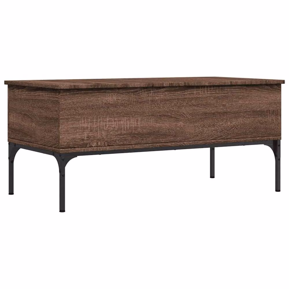 Berkfield Home Brown Oak Coffee Table with Lift Mechanism, W/D/H: 100 x 50 x 45 cm – 2