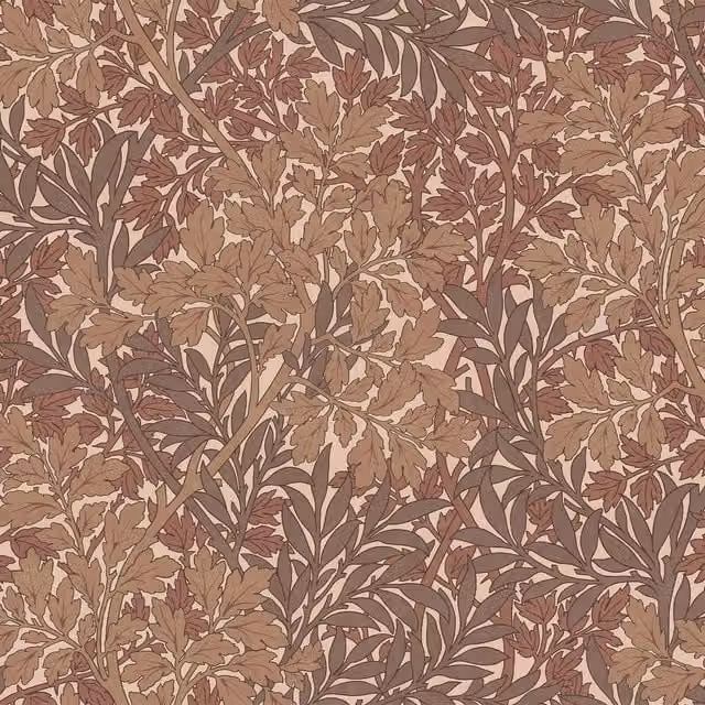 House of Hackney FOLIAGE Magna Botanical Floral Art Nouveau Wallpaper in Earth Brown, W: 180 cm, H: 300 cm