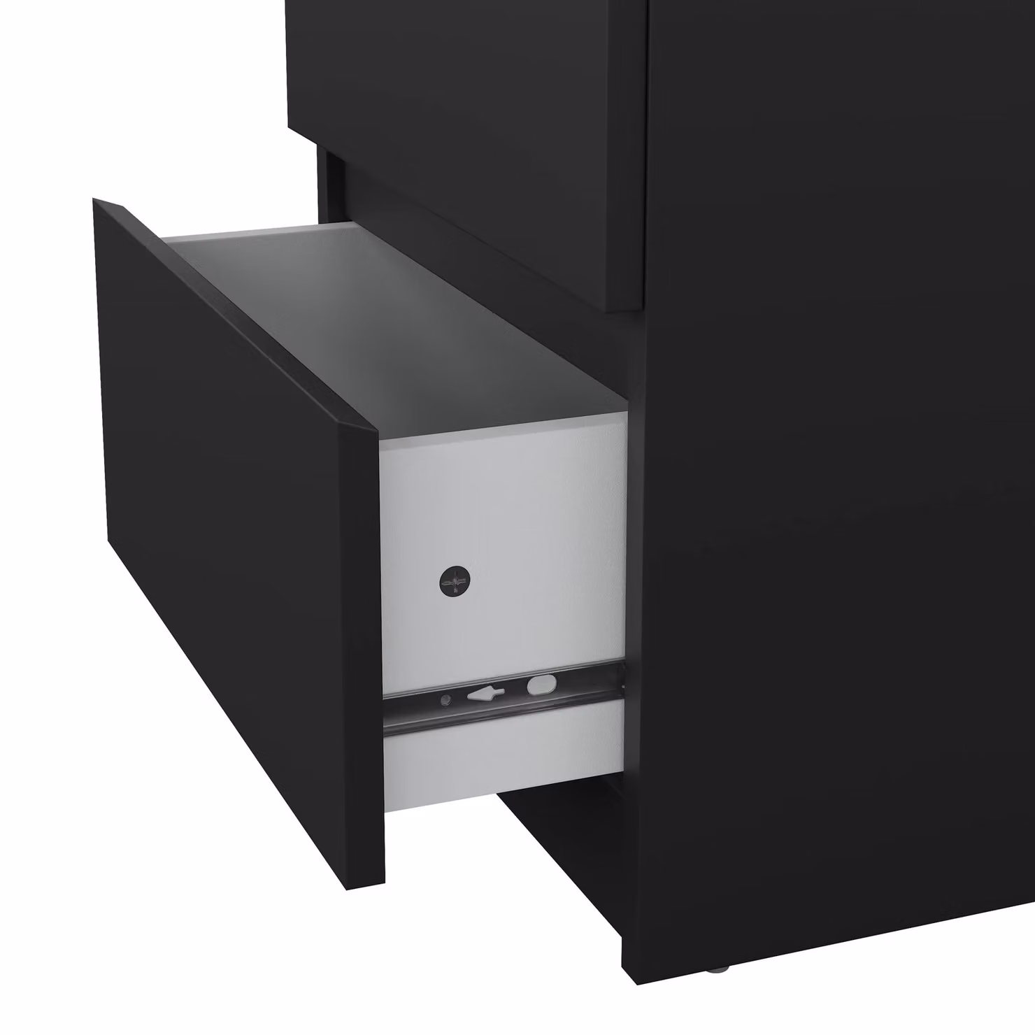 Furniture To Go Naia Scandinavian Bedside Cabinet with 2 Drawers in Black – 4