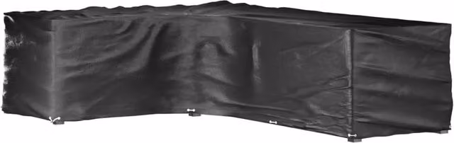 Berkfield Home L-Shaped Garden Furniture Covers, 2 Pack, Black, W/D/H: 220 x 285 x 80 cm