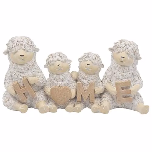 The Leonardo Collection White Shaggy Sheep Ceramic Tabletop Figurine