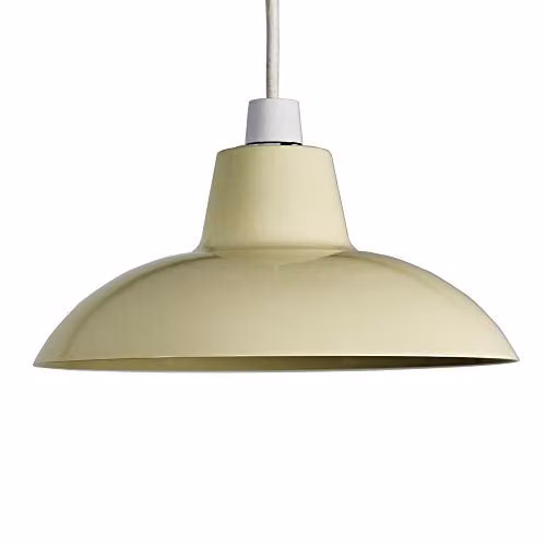 MiniSun Retro Style Gloss Beige Metal Dome Ceiling Light Shade, Shade Width: 28.8 cm