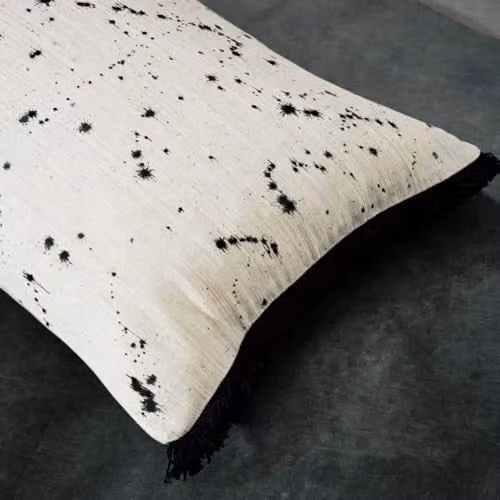 Harlequin Moho Graphic Cotton Cushion in Beige, Grey and White, W: 60 cm, D: 40 cm – 4