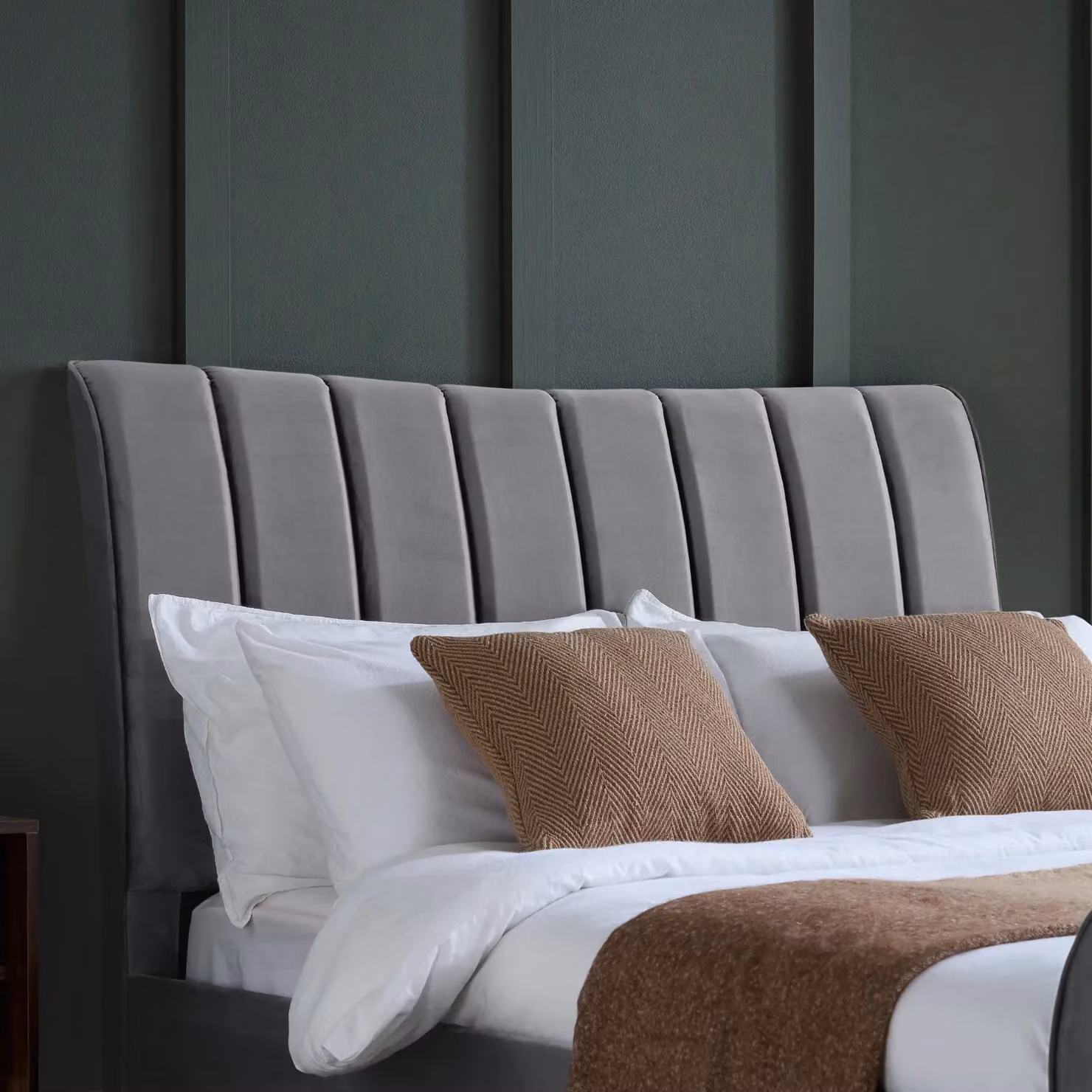 Birlea Clover Grey Velvet Fabric Upholstered Bed Frame with Lift Up Base, W/D/H: 120 x 200 x 116 cm – 2