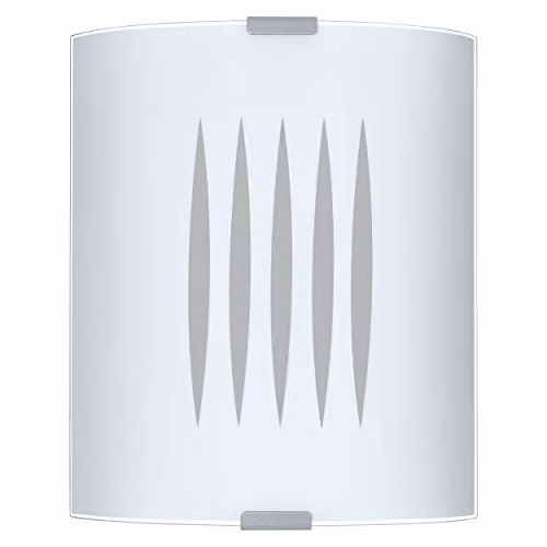 Loops Modern White Wall and Ceiling Sconce with Transparent Glass Cylinder Shade, E27, 60W