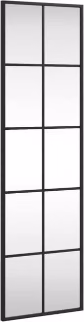 Berkfield Home Minimalist Rectangular Wall Mirror in Black, W: 100 cm, H: 30 cm