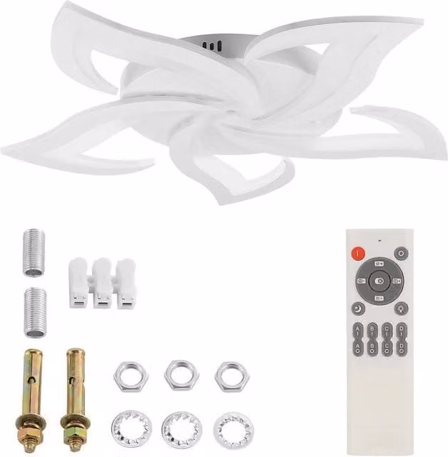 NESTLUNE Modern Organic LED Ceiling Light with White Frame – 1