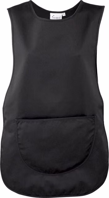 Premier Women's Pocket Tabard Workwear in Black, Size: Small – 1