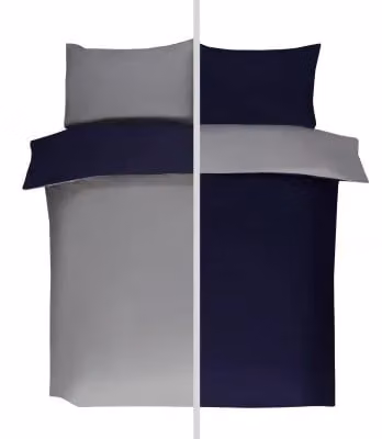 New Edge Blinds Reversible Blue Microfibre Duvet Cover, W: 140 cm, H: 200 cm – 2