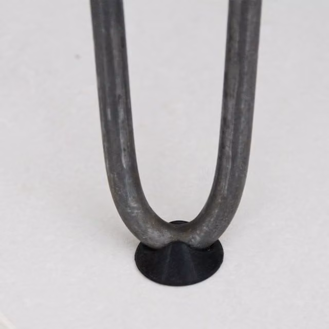 Monstershop Set of 4 Hairpin Legs, 2 Prong, 10mm, Raw Steel in Silver/Grey, Height: 30.48 cm