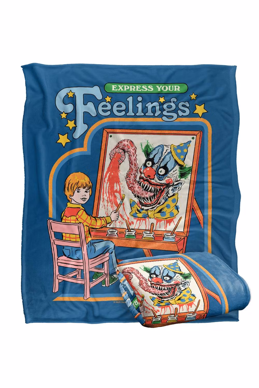 Steven Rhodes Express Your Feelings Multicolour Super Soft Fleece Throw Blanket W/D/H: 91 x 147 cm – 2
