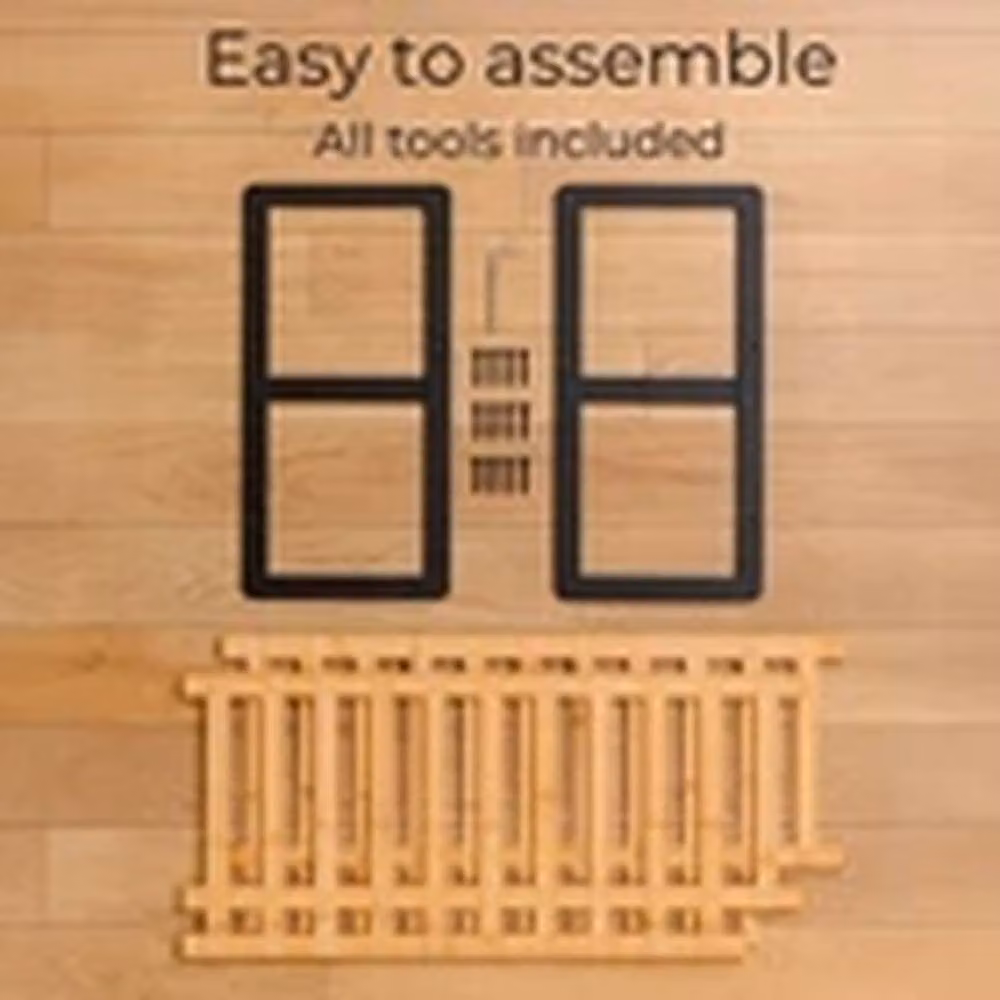 Havendro 3-Tier Bamboo Shoe Rack in Natural and Black, W/D/H: 70 x 55 x 26 cm – 3